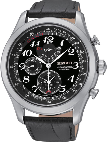 Seiko Chronograph Perpetual Alarm Tachymeter SPC133 SPC133P SPC133P1 -