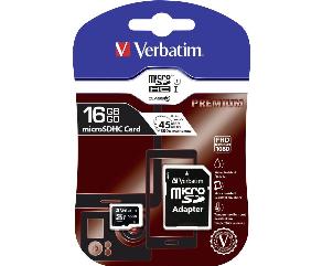 VERBATIM CARD 16 Gb incl adapt 