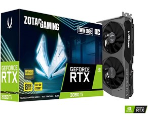 ZOTAC GeForce RTX 3060 Ti Twin Edge OC LHR 8GB GDDR6 (ZT-A30610H-10MLHR) 